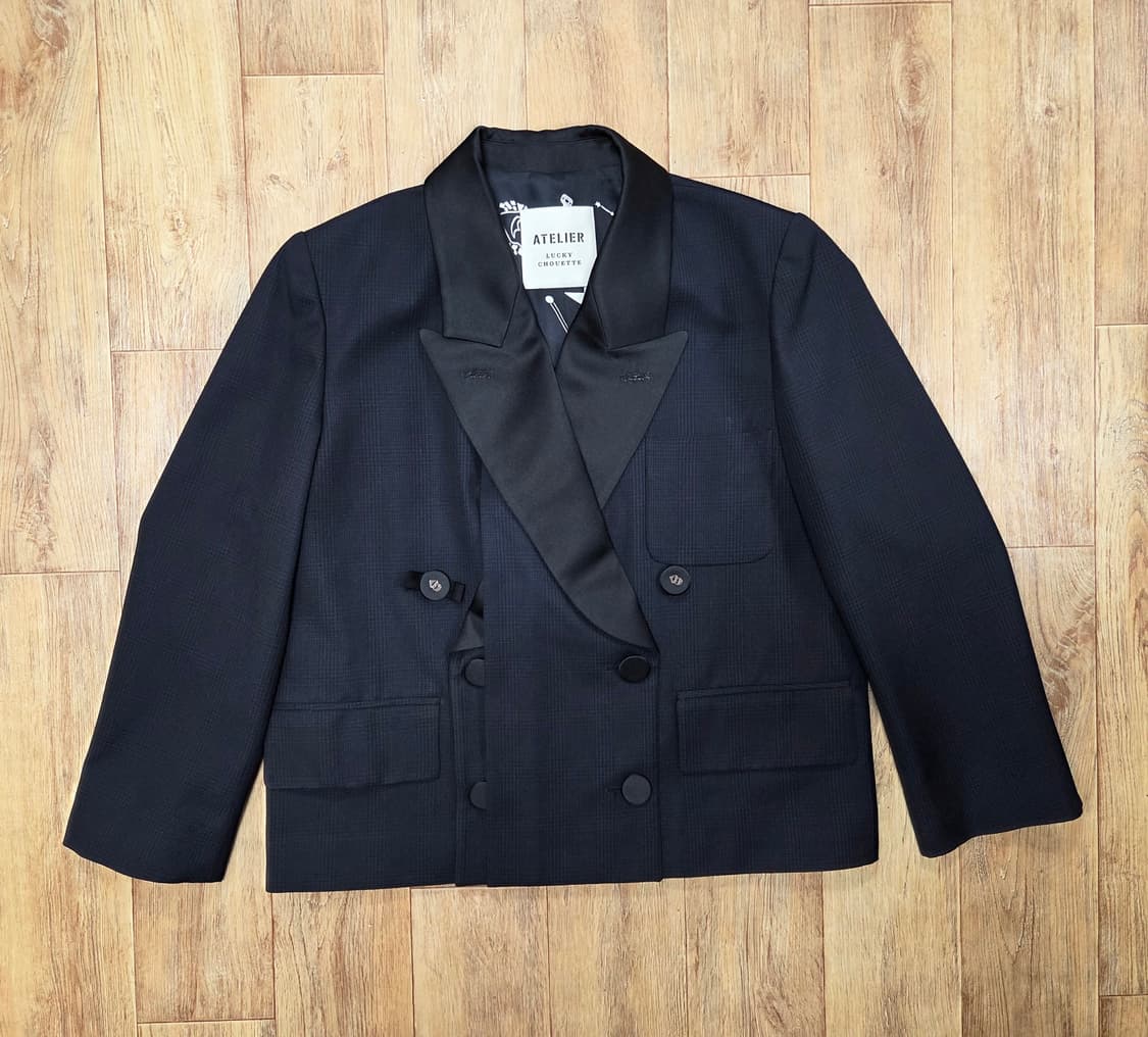 럭키슈에뜨 아뜰리에(LUCKYCHOUETTE) 체크패턴 더블자켓 프리 상품이미지6