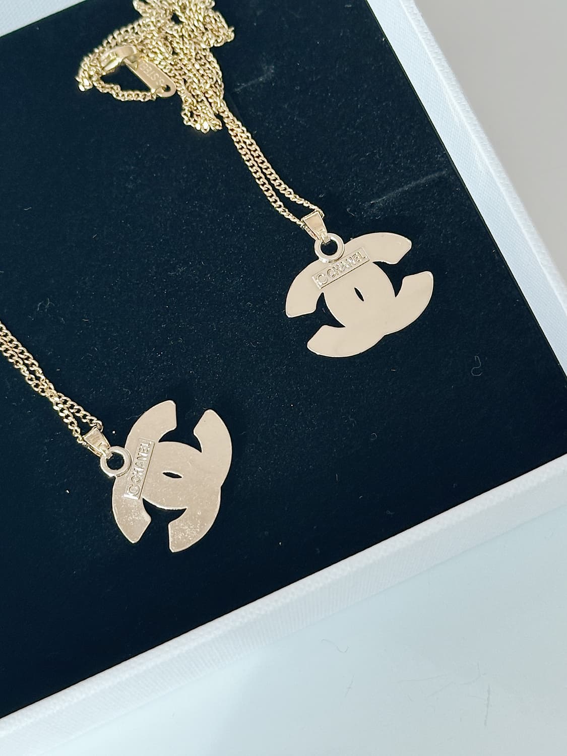 샤넬 CC로고 진주 빅 목걸이 골드 업사이클링 상품이미지2