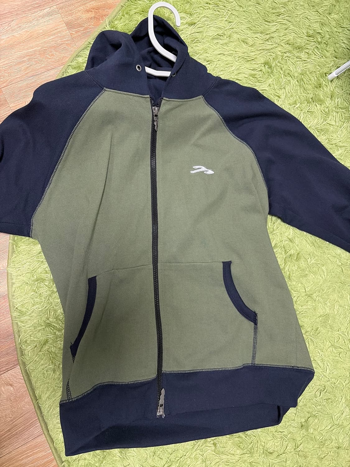 탄산마그네슘 링거 후드집업 카키/네이비 2사이즈 MEN 상품이미지4