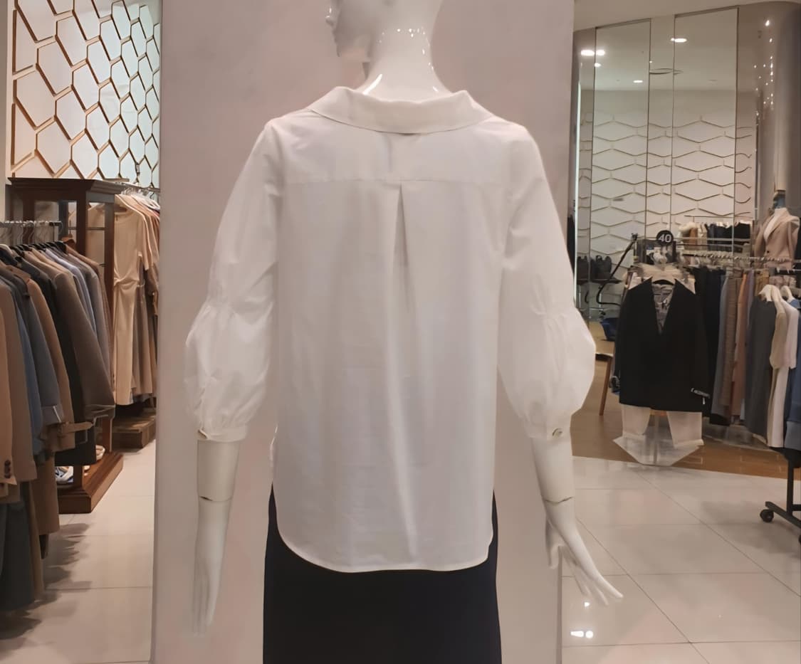 [55]주크 소매 셔링 블라우스 상품이미지3