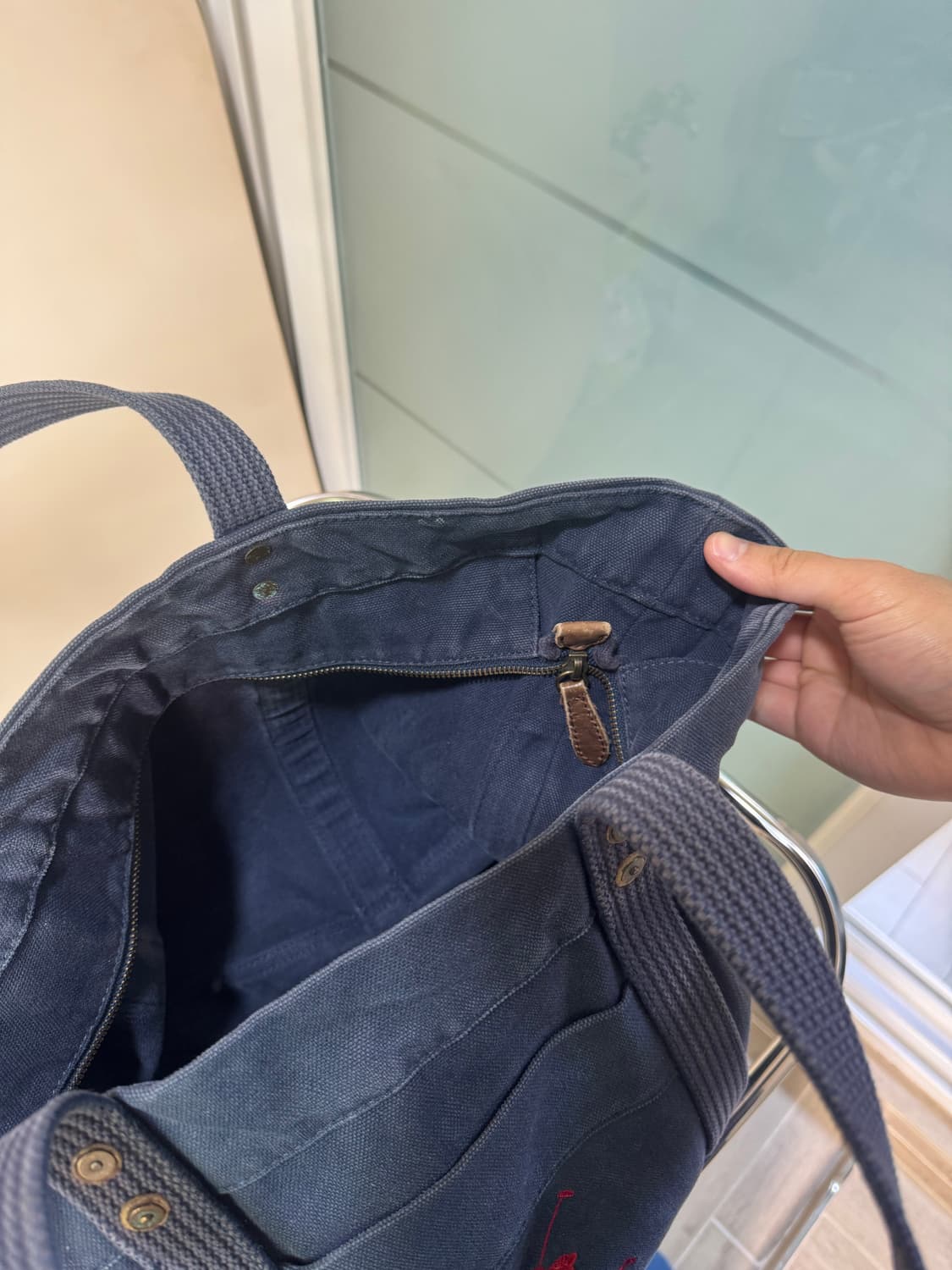 폴로랄프로렌 빅포니 캔버스 토트백 (네이비) 상품이미지4