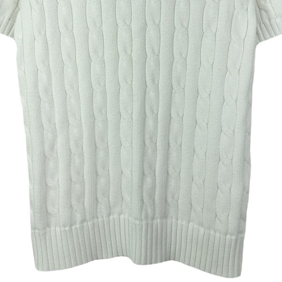 [폴로 랄프로렌] 포니 로고 자수 케이블 반팔 니트 아이보리 M19613 상품이미지5