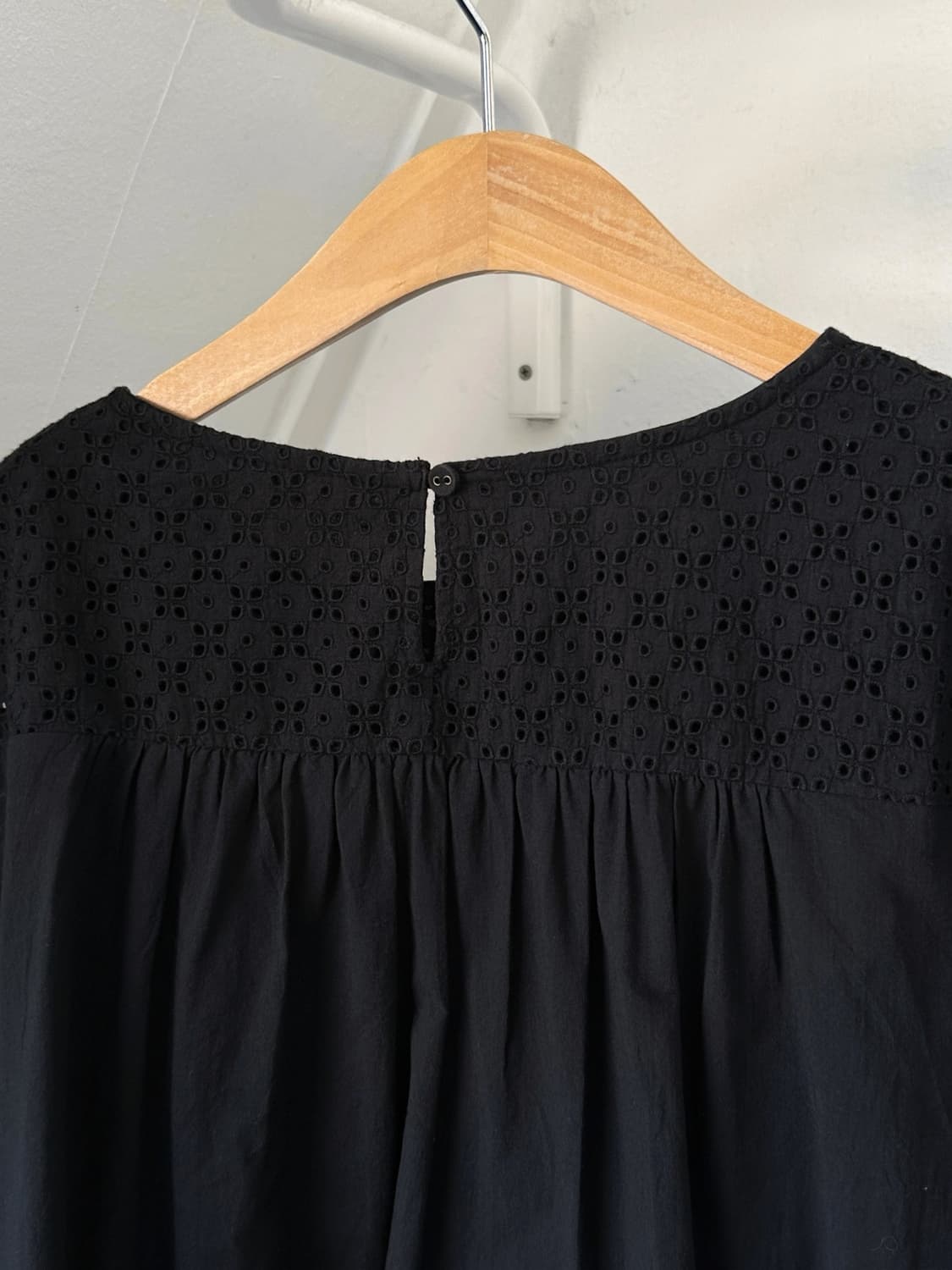 Wide silhouette panel cotton blouse shir 상품이미지6