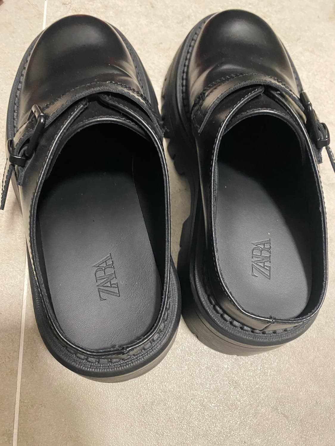 자라 남성 버클 레더 로퍼 구두 클로그 블로퍼 6cm 270 상품이미지6