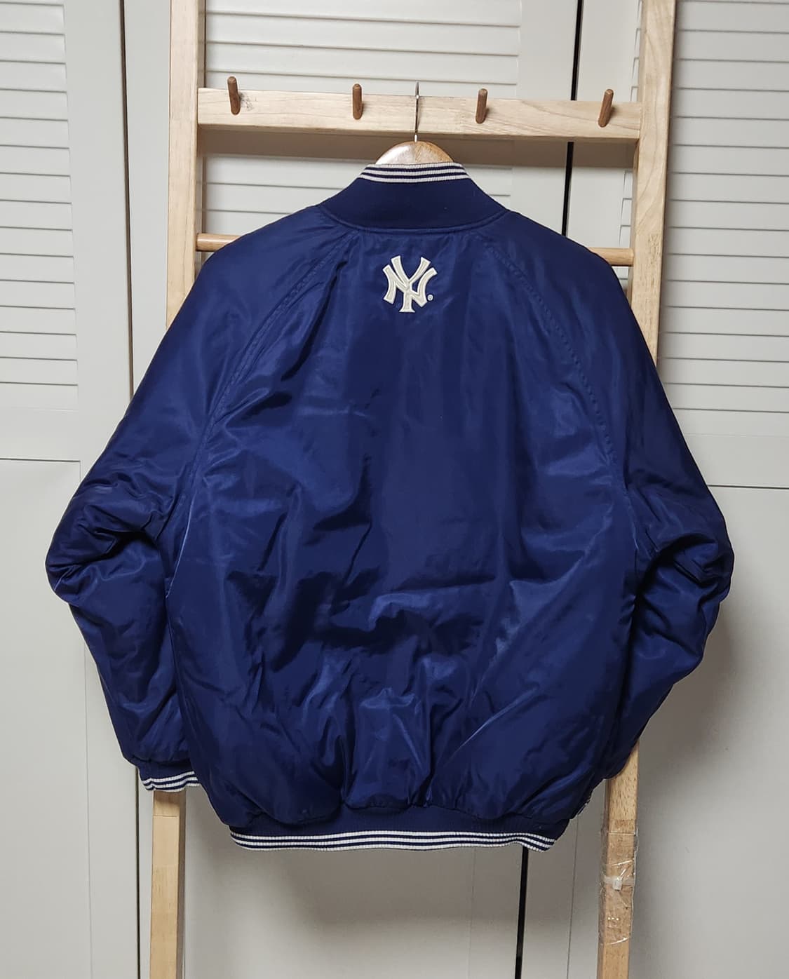 L 아디다스 뉴욕 양키스 90s 올드스쿨 스타디움 점퍼 바시티 자켓  상품이미지4