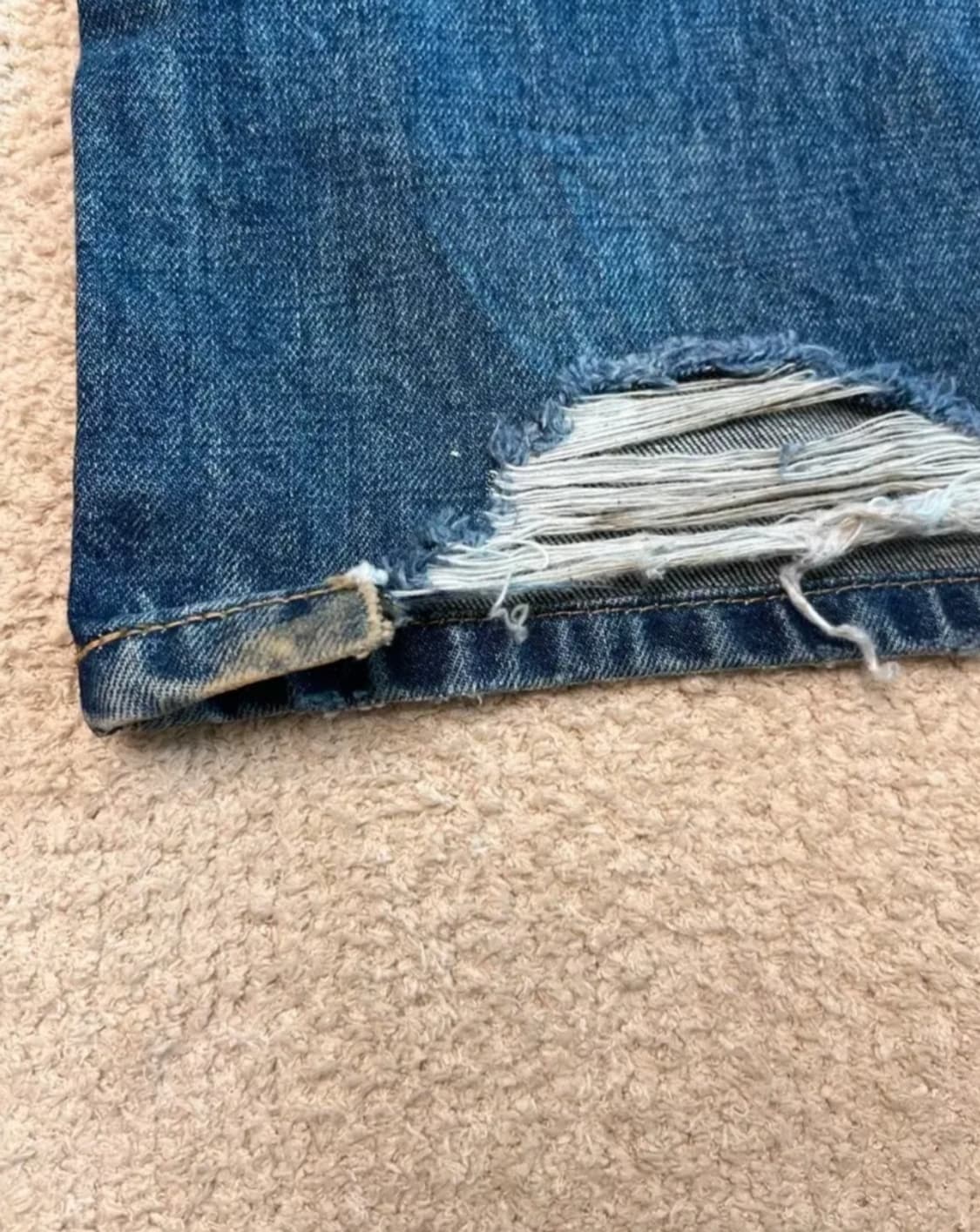 엑스트라오디너리 데미지 데님 팬츠 M 상품이미지5