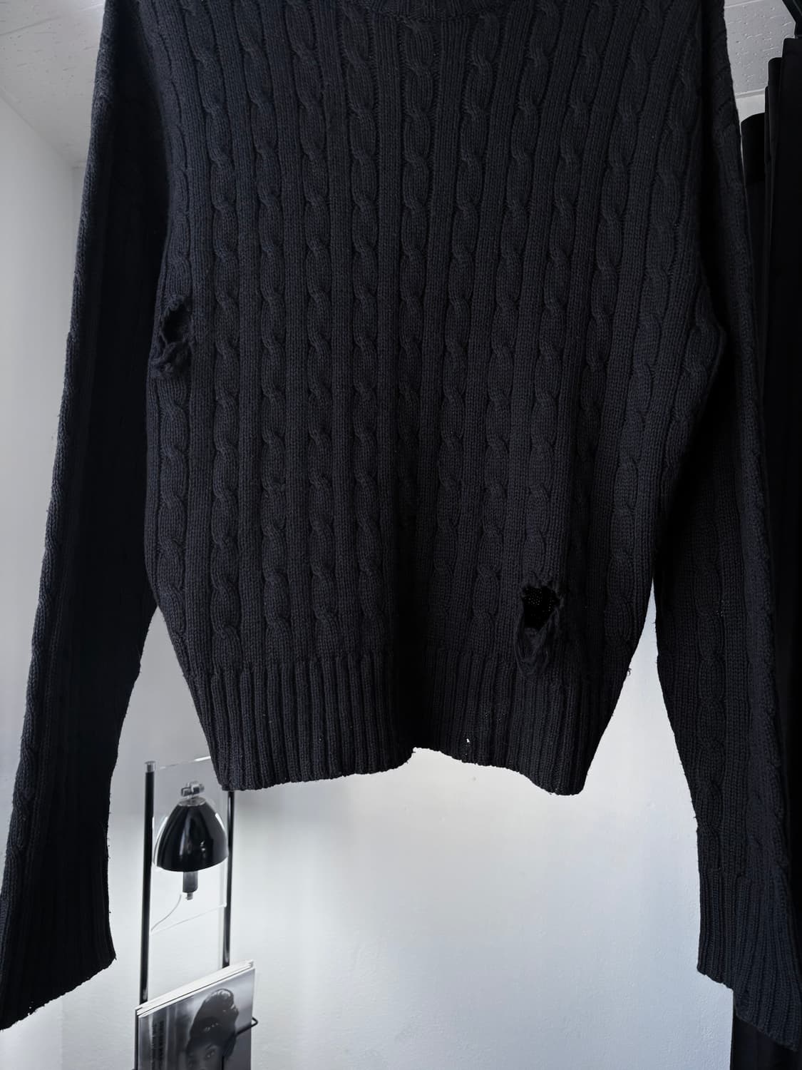 [M] 예스터데이 투모로우 케이블 디스트레스 니트 상품이미지3