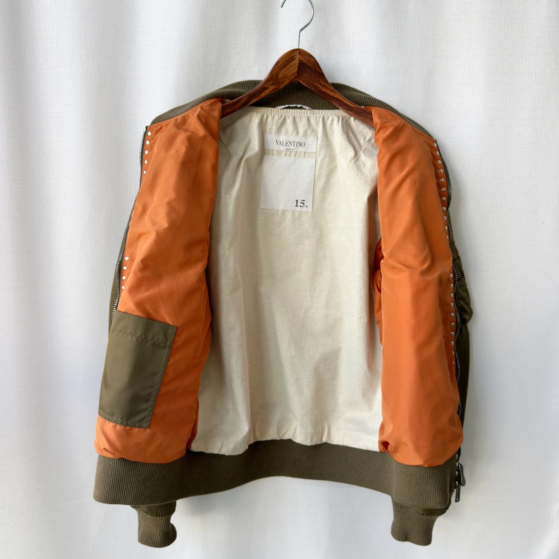 발렌티노 락스터드 봄버 자켓 카키 50사이즈 상품이미지6