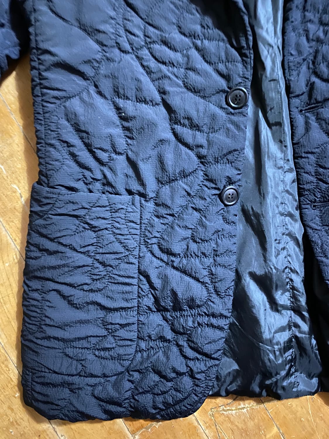 Customellow 블랙 퀼팅 블레이저 105 상품이미지2