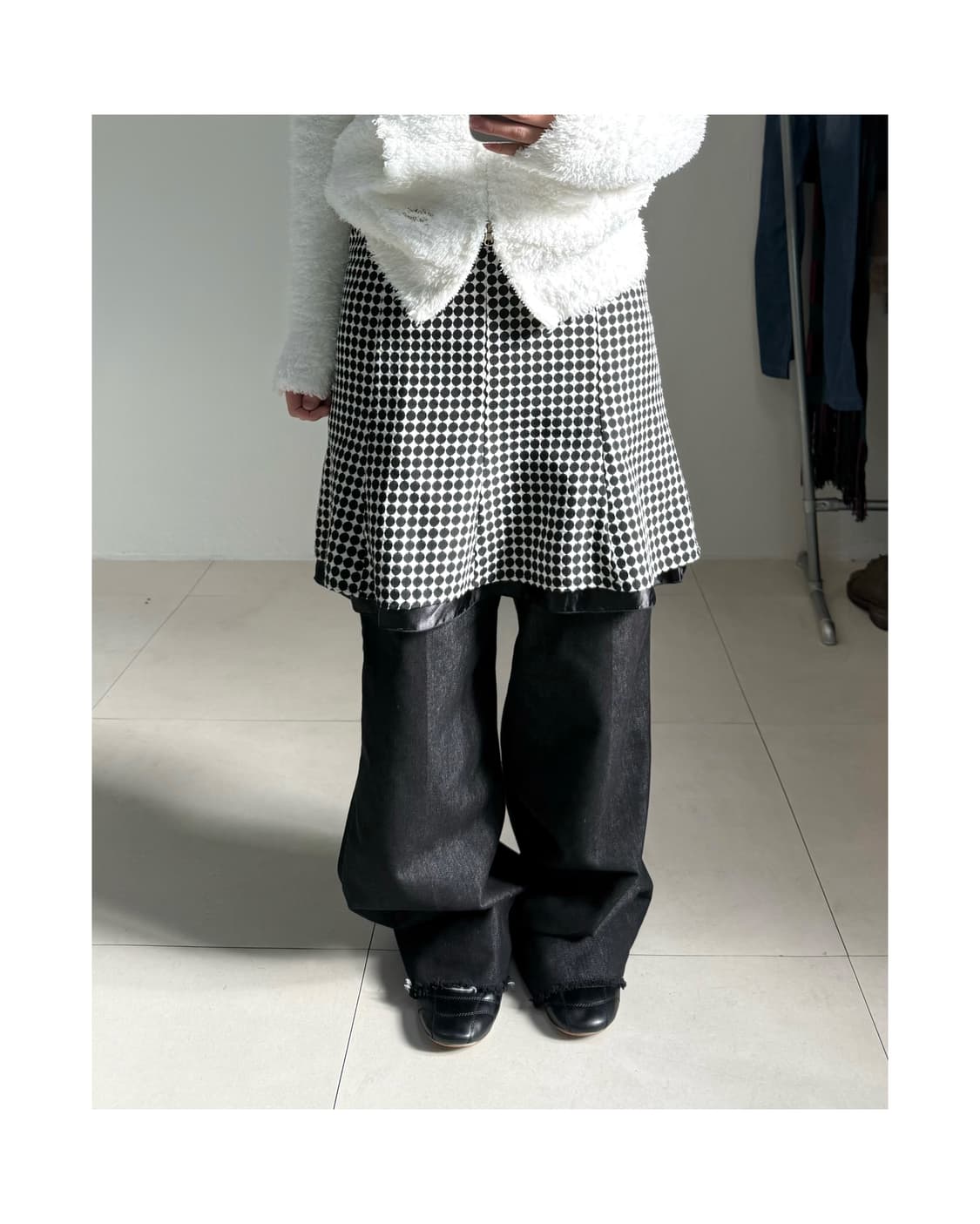 빈티지 도트 스커트 상품이미지1