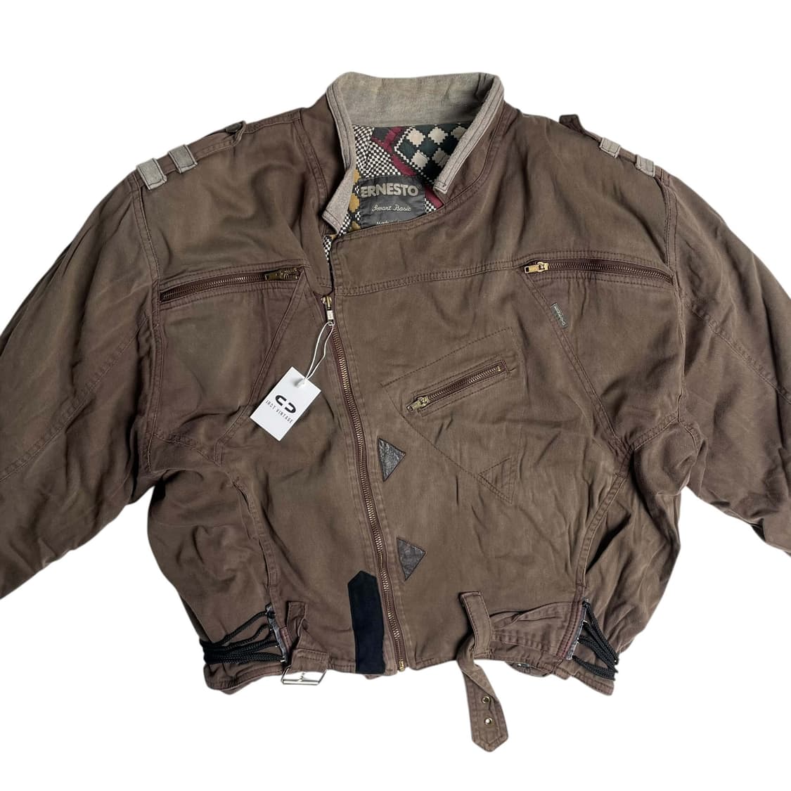 Ernesto 파워숄더 코튼 봄버 (italy)   상품이미지2