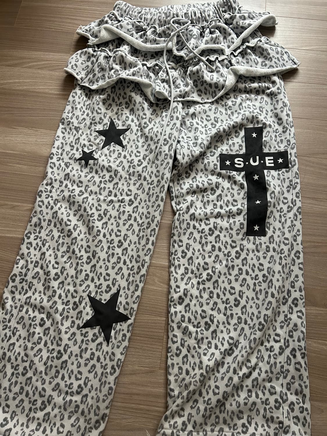 셋업이엑스이 레오파드 프릴팬츠 상품이미지2