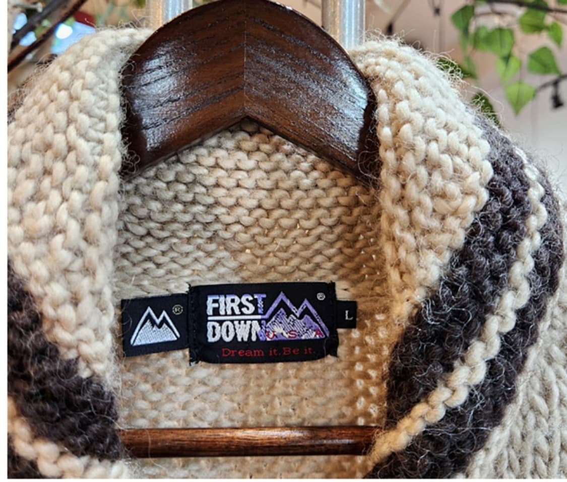 일본판 First down use 퍼스트 다운 울 스웨터 집업 상품이미지3