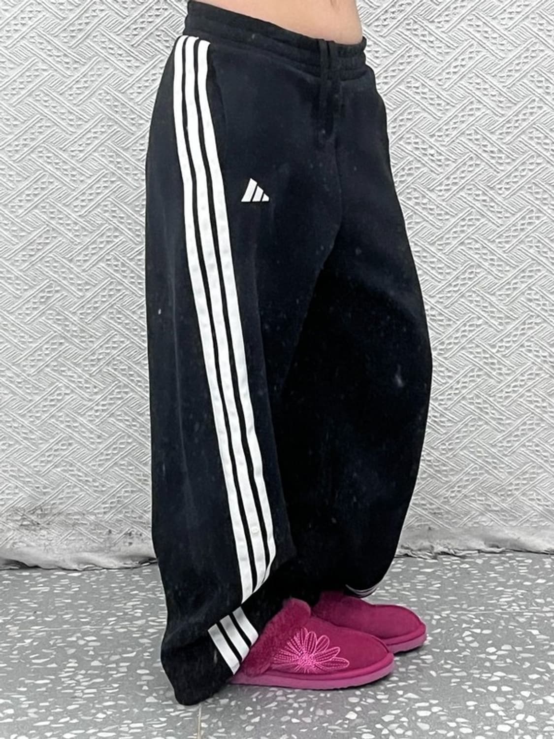 아디다스 희귀 빈티지 사선 삼선 와이드 스웻 트랙팬츠 M C08153 상품이미지1