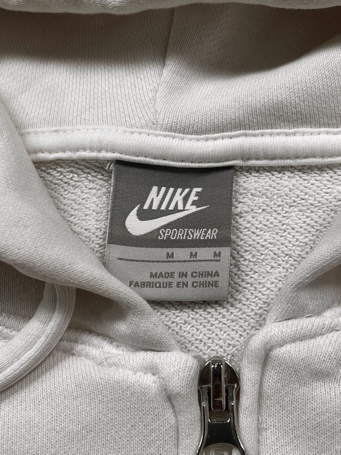 나이키 빅로고 화이트 크롭 후드집업 상품이미지5