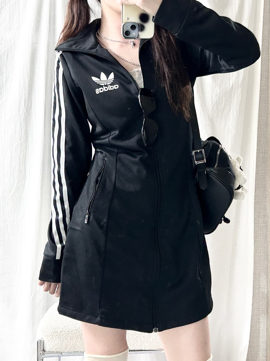 아디다스 블랙 유로파 져지 원피스 상품이미지3