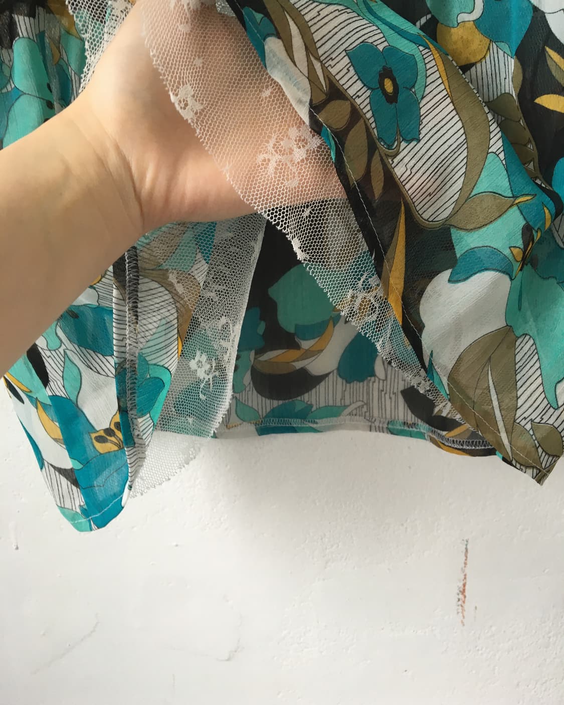 Pattern frill sleeveeless 상품이미지5
