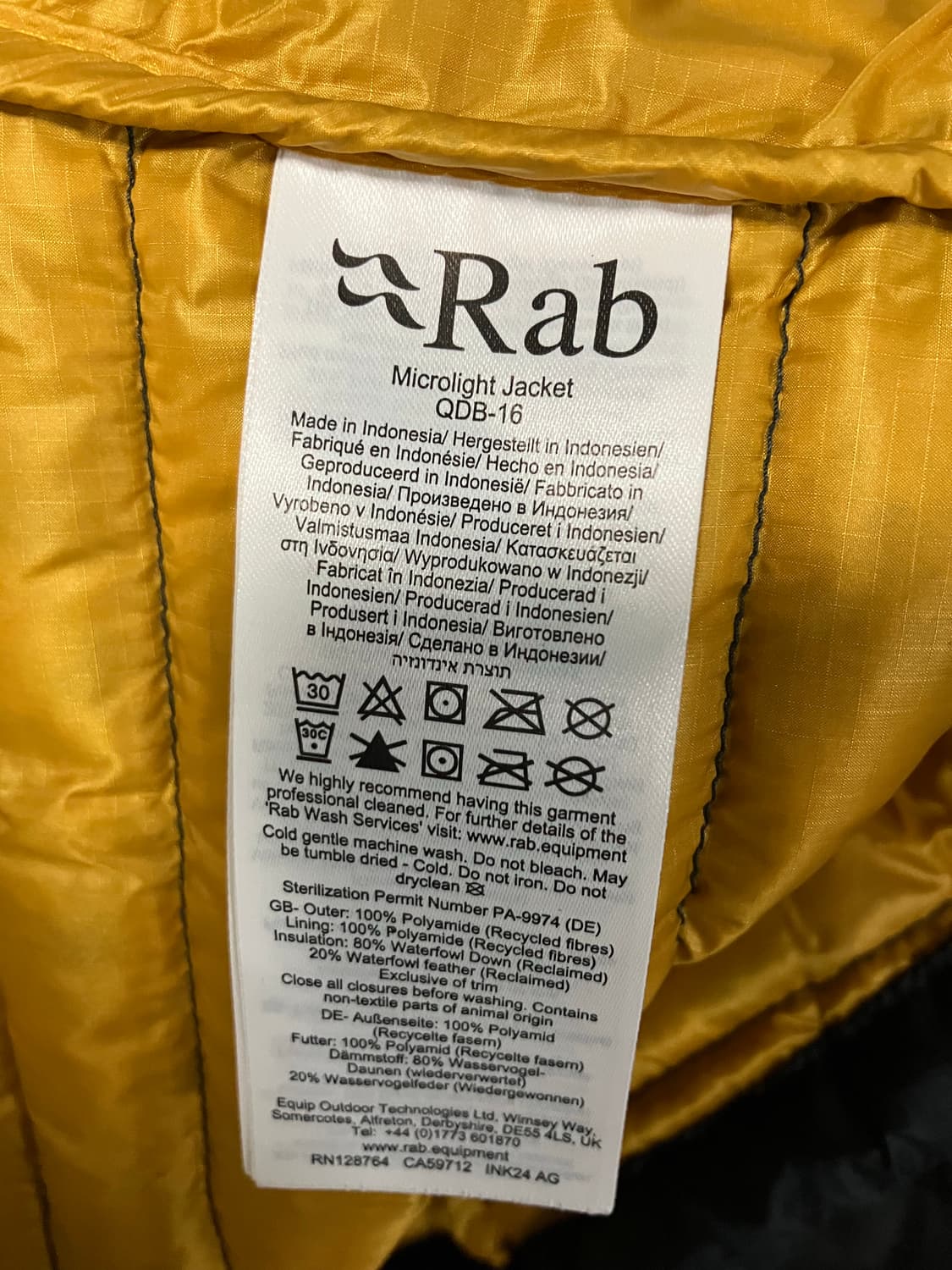 Rab 마이크로라이트 자켓 상품이미지5