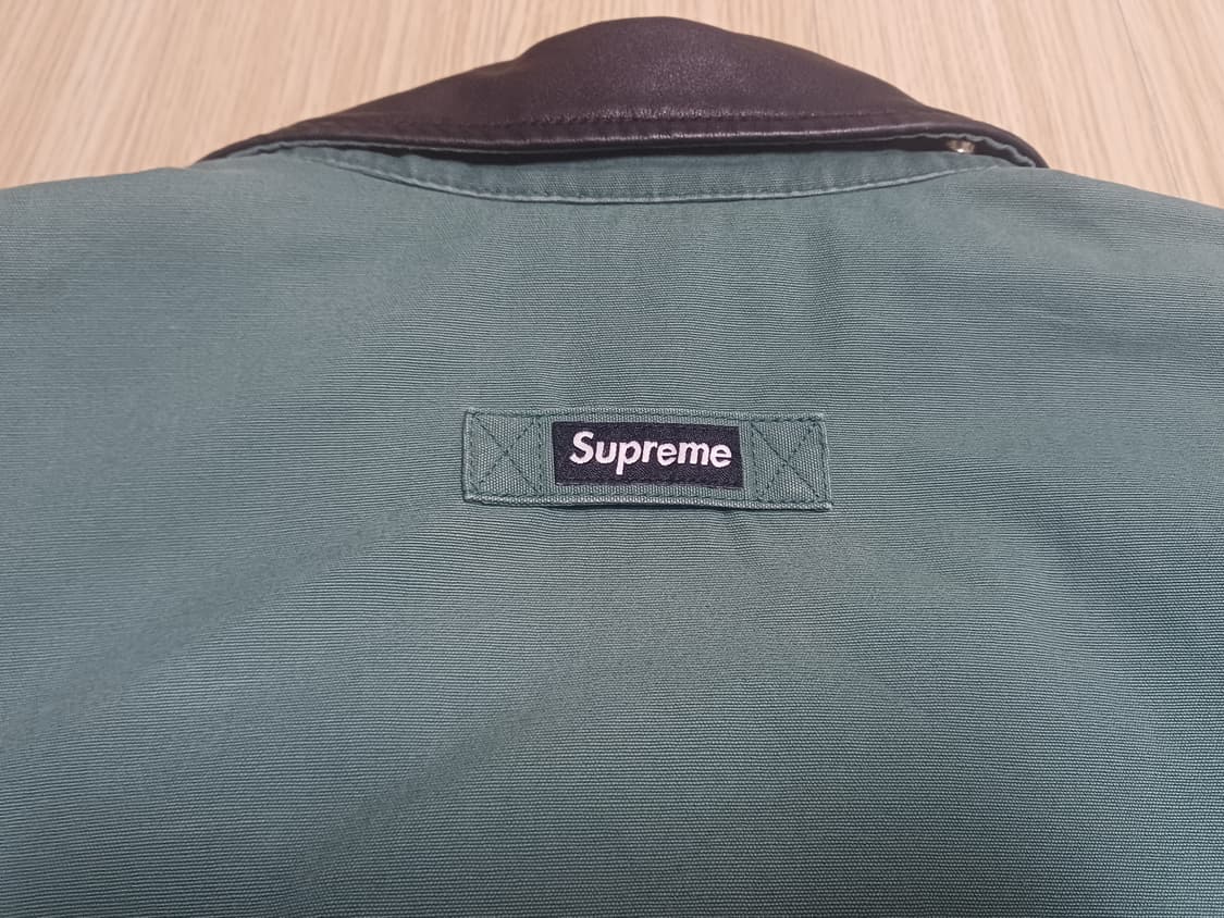 [XL] 슈프림 레더카라 워크자켓 그린 상품이미지4