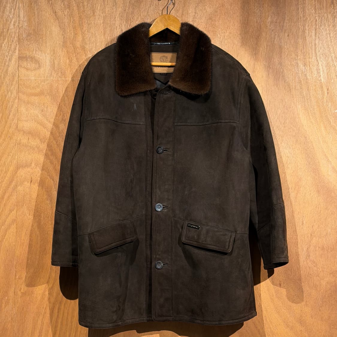 진도모피 밍크 양가죽 양털 무스탕 자켓 L 105 상품이미지1