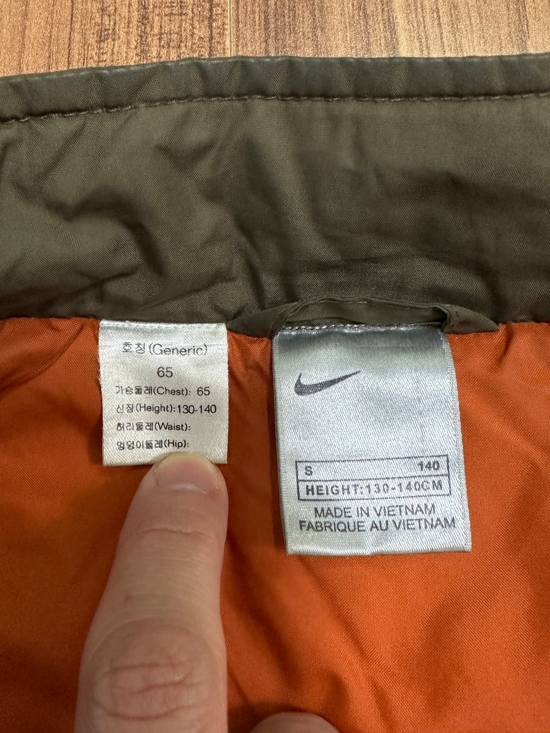 나이키 키즈 주니어 빅스우시 패딩자켓 S 상품이미지7