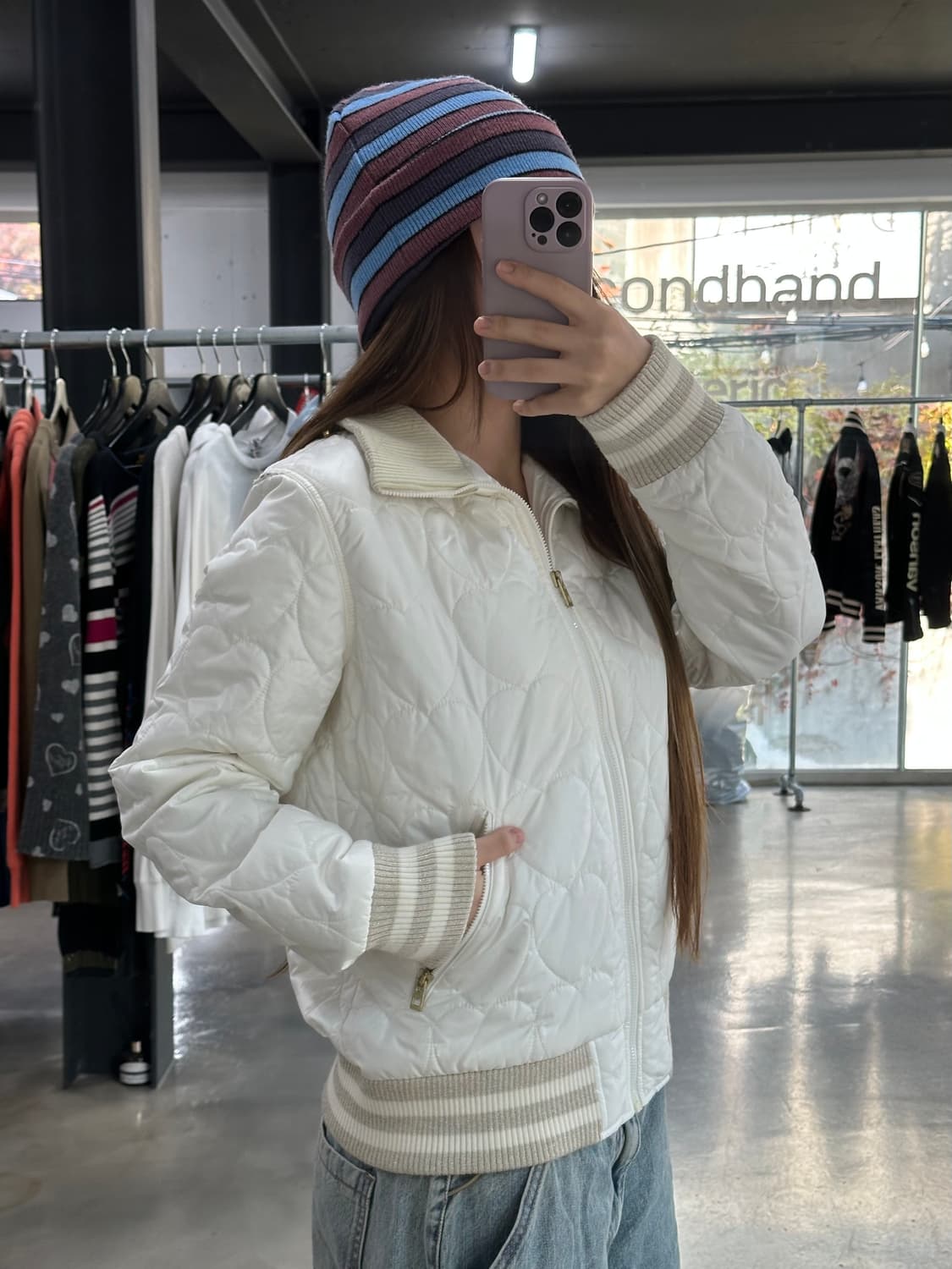 아디다스 Y2k 하트퀼팅 점퍼 상품이미지4