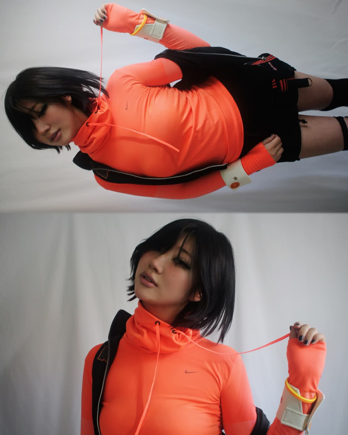 Nike NEON Orange high neck mask top 상품이미지7