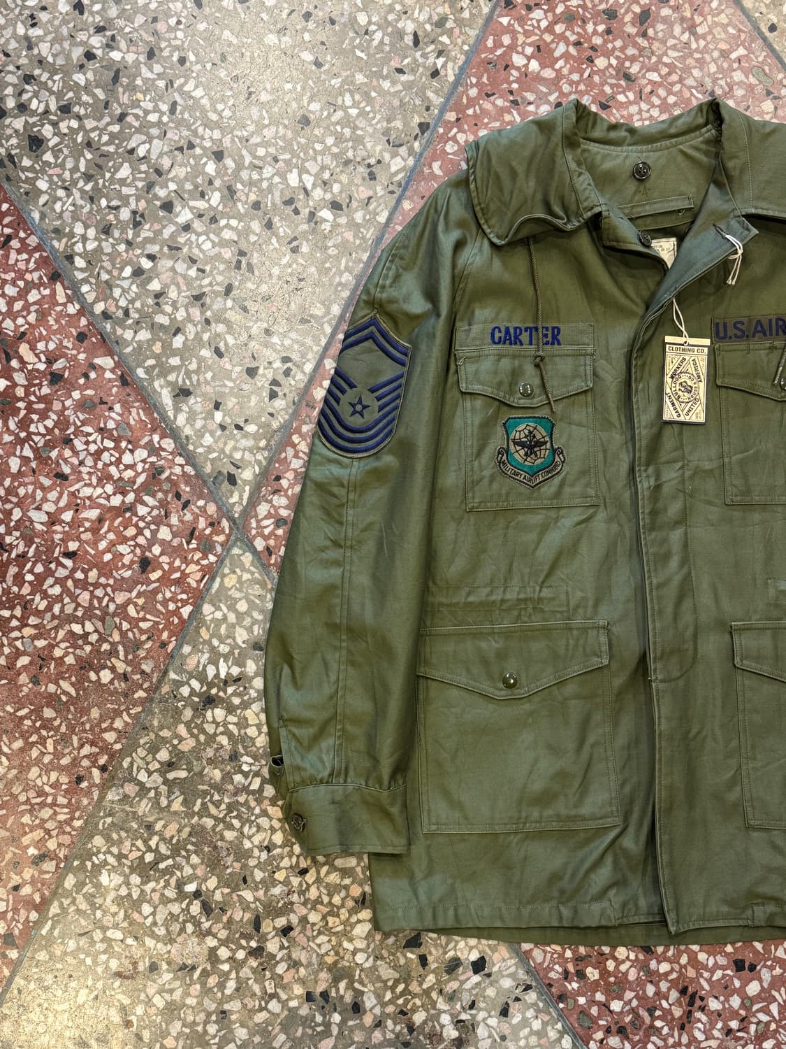 오리지널 미공군 OG-107 사틴 필드자켓 (M) 상품이미지3