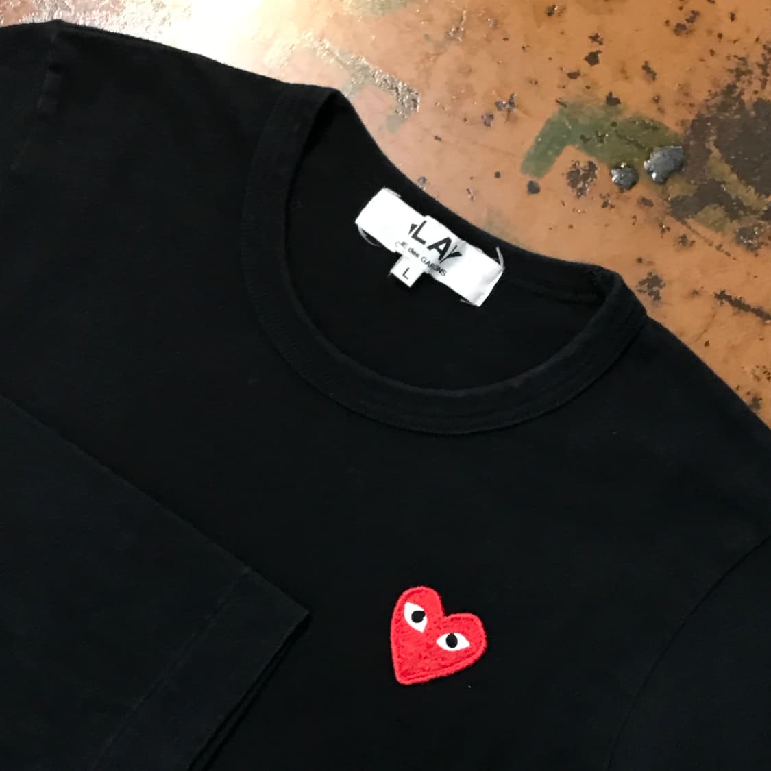 꼼데가르송 블랙 롱 슬리브 긴팔 티셔츠 여성 55 사이즈 상품이미지3