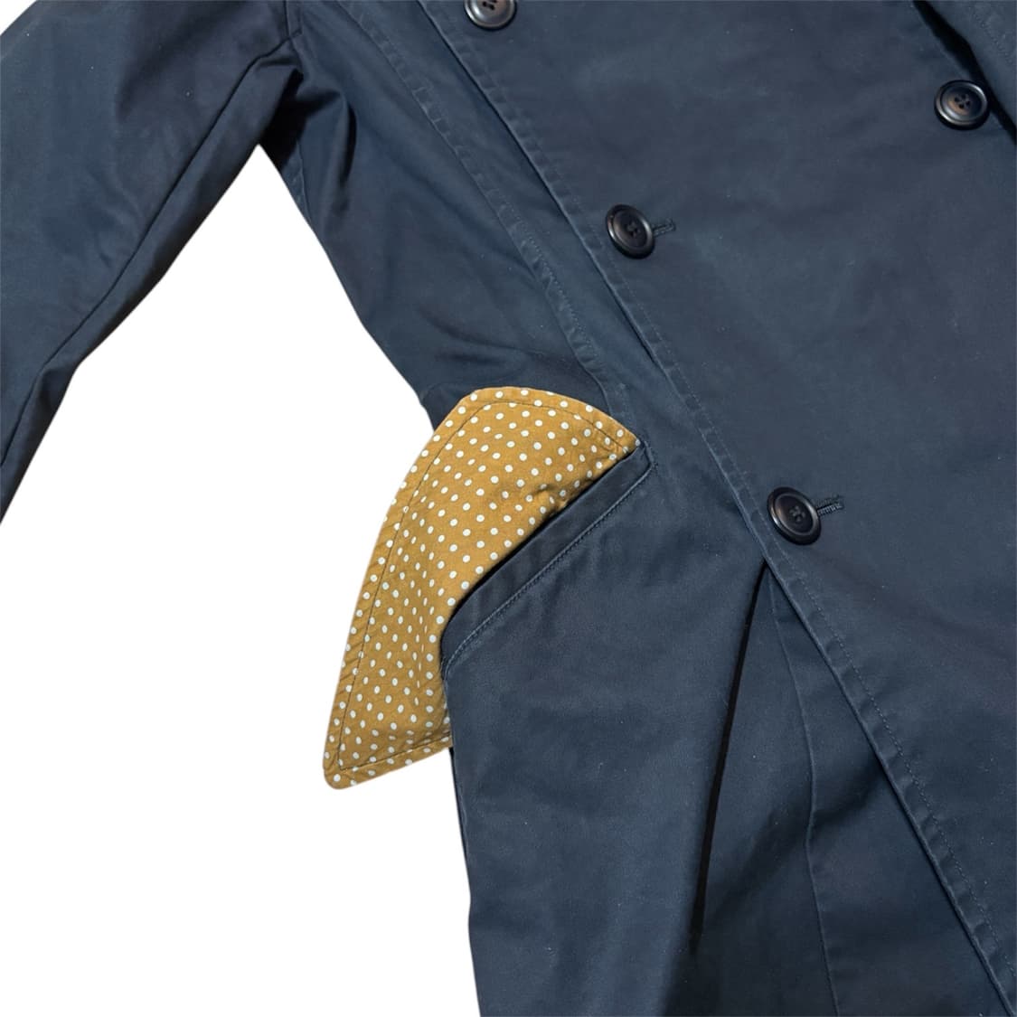 SUNAOKUWAHARA NAVY TRENCH COAT 상품이미지4