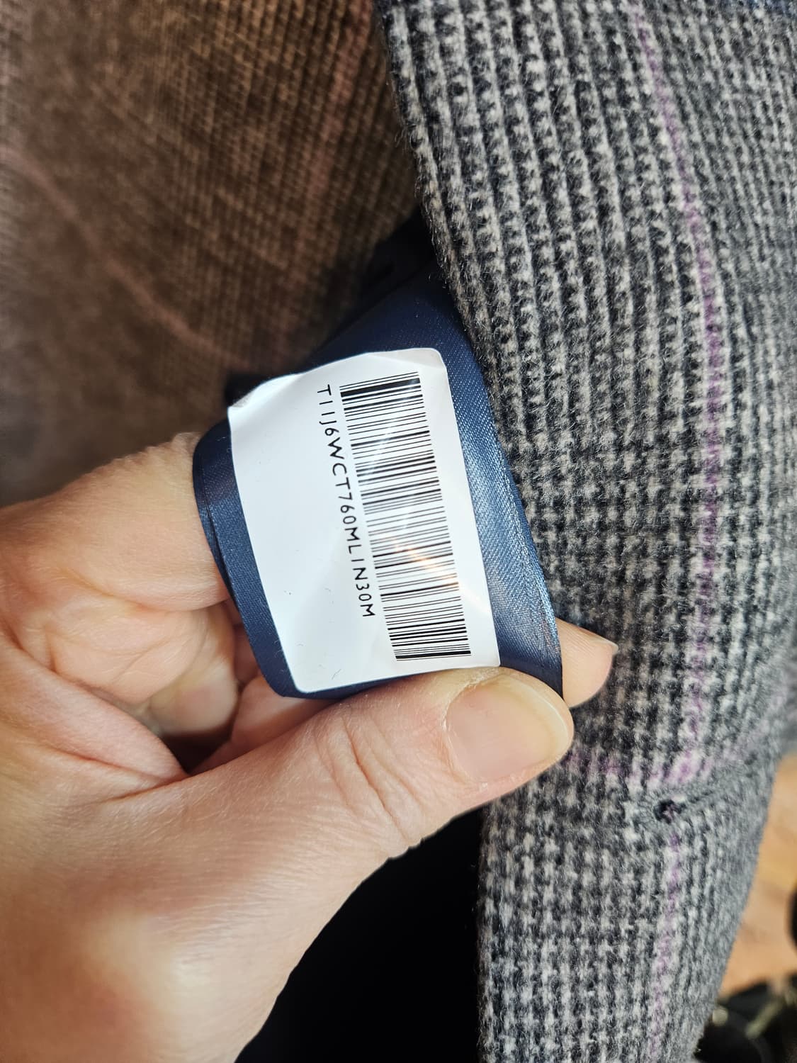 Tommy Hilfiger 남성 울 체크 코트 상품이미지5