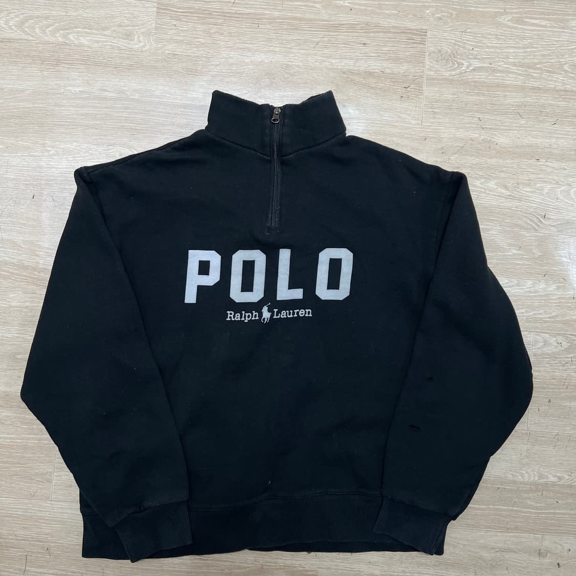 폴로 랄프로렌 빅로고 반집업 맨투맨 [블랙] 2XL/110 상품이미지1