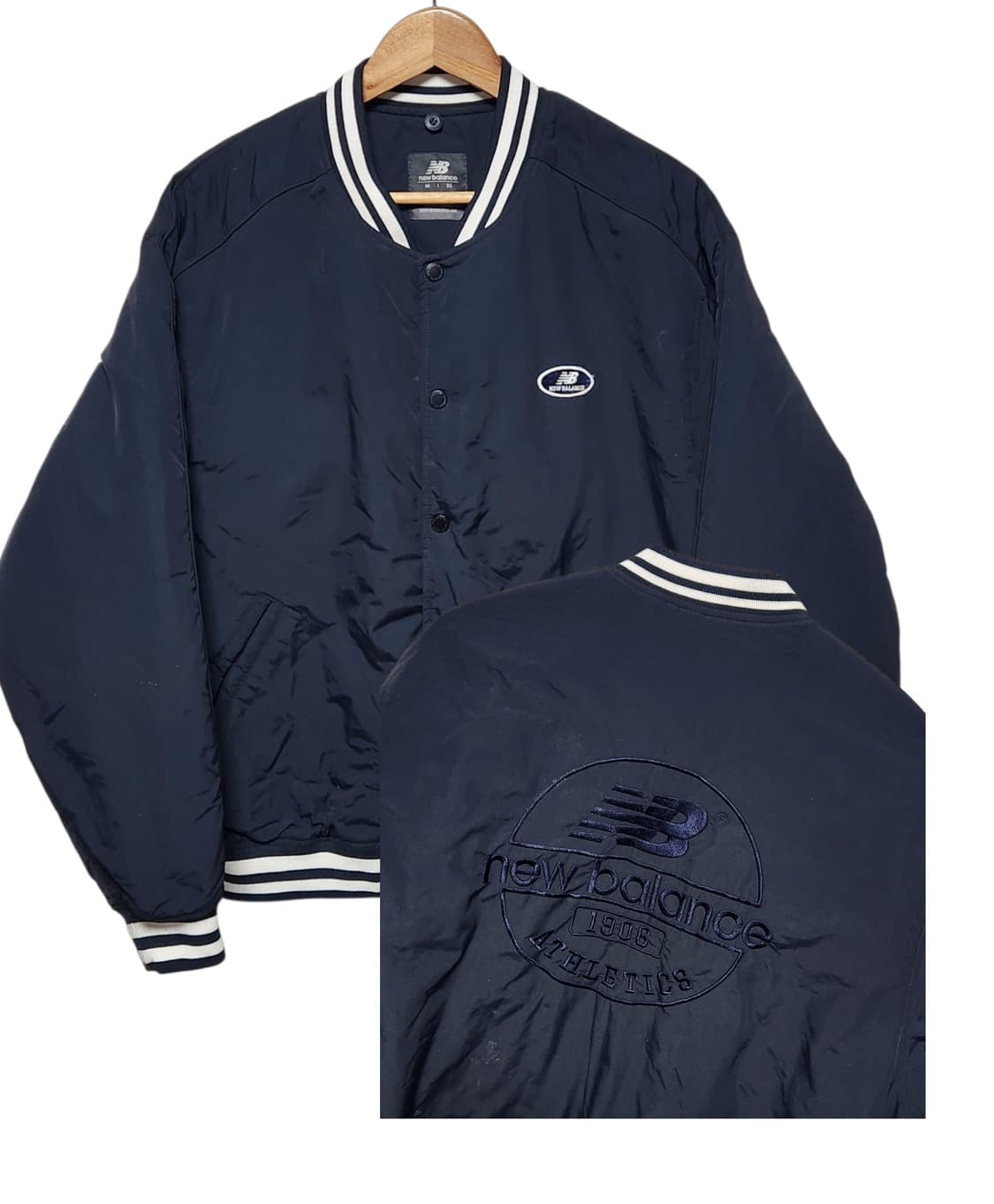 뉴발란스 빅로고 나일론 점퍼 바시티 자켓 상품이미지1