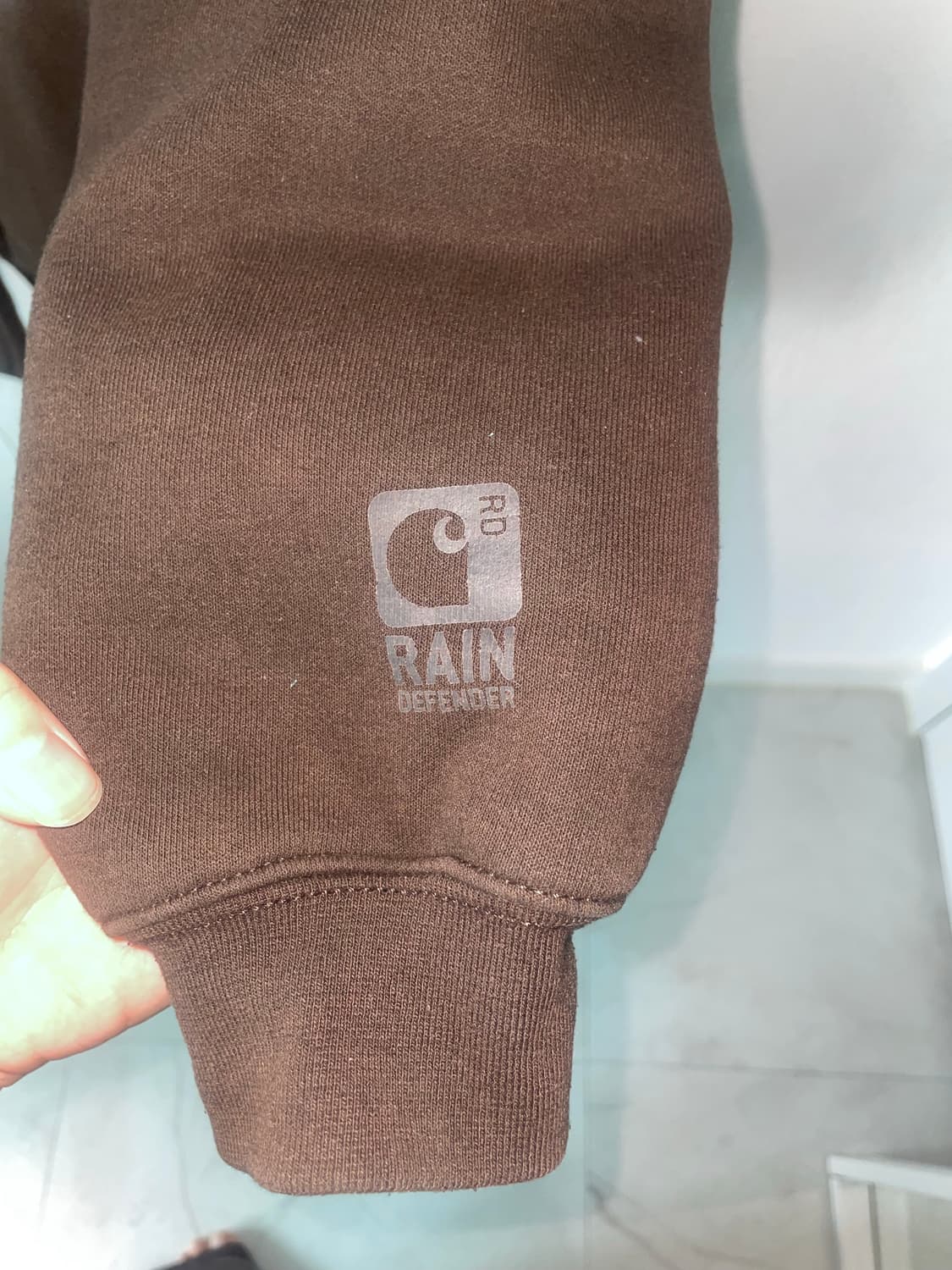 칼하트 레인디펜더 다크브라운 후드집업 상품이미지4