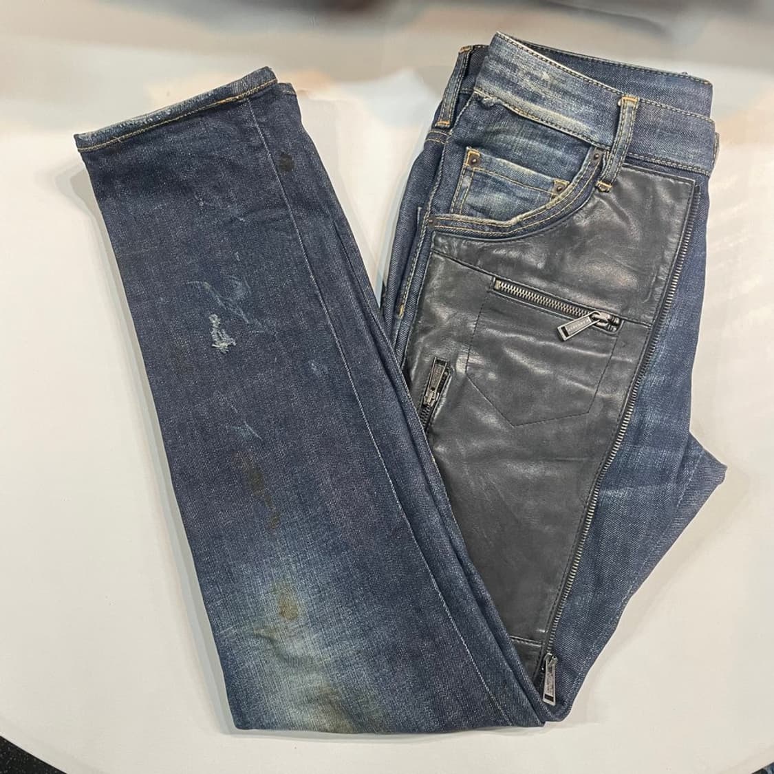 디스퀘어드 루키3 가죽덧댐 데님팬츠 상품이미지3