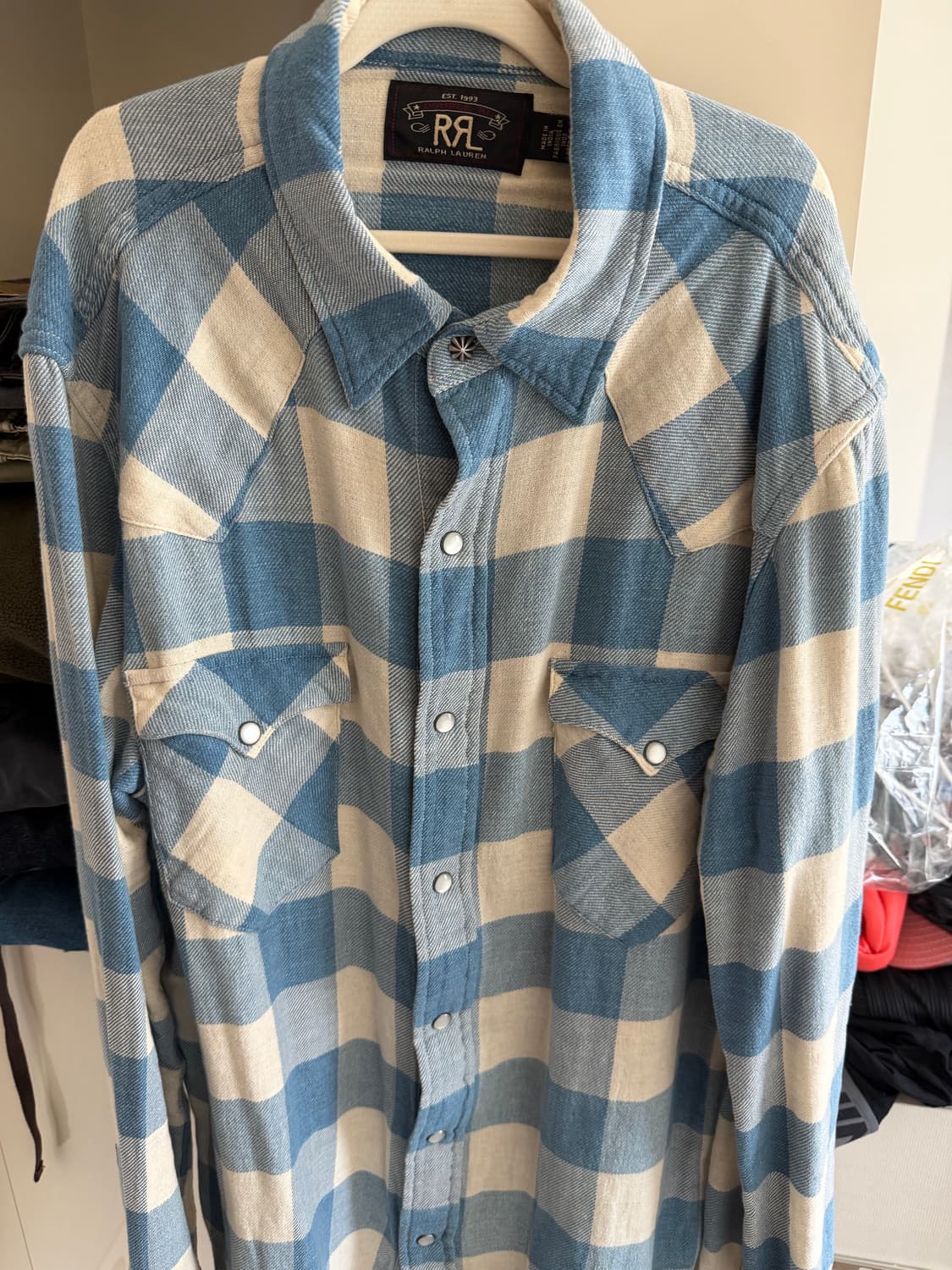 RRL 더블알엘 플래드 웨스턴 셔츠 M 상품이미지1