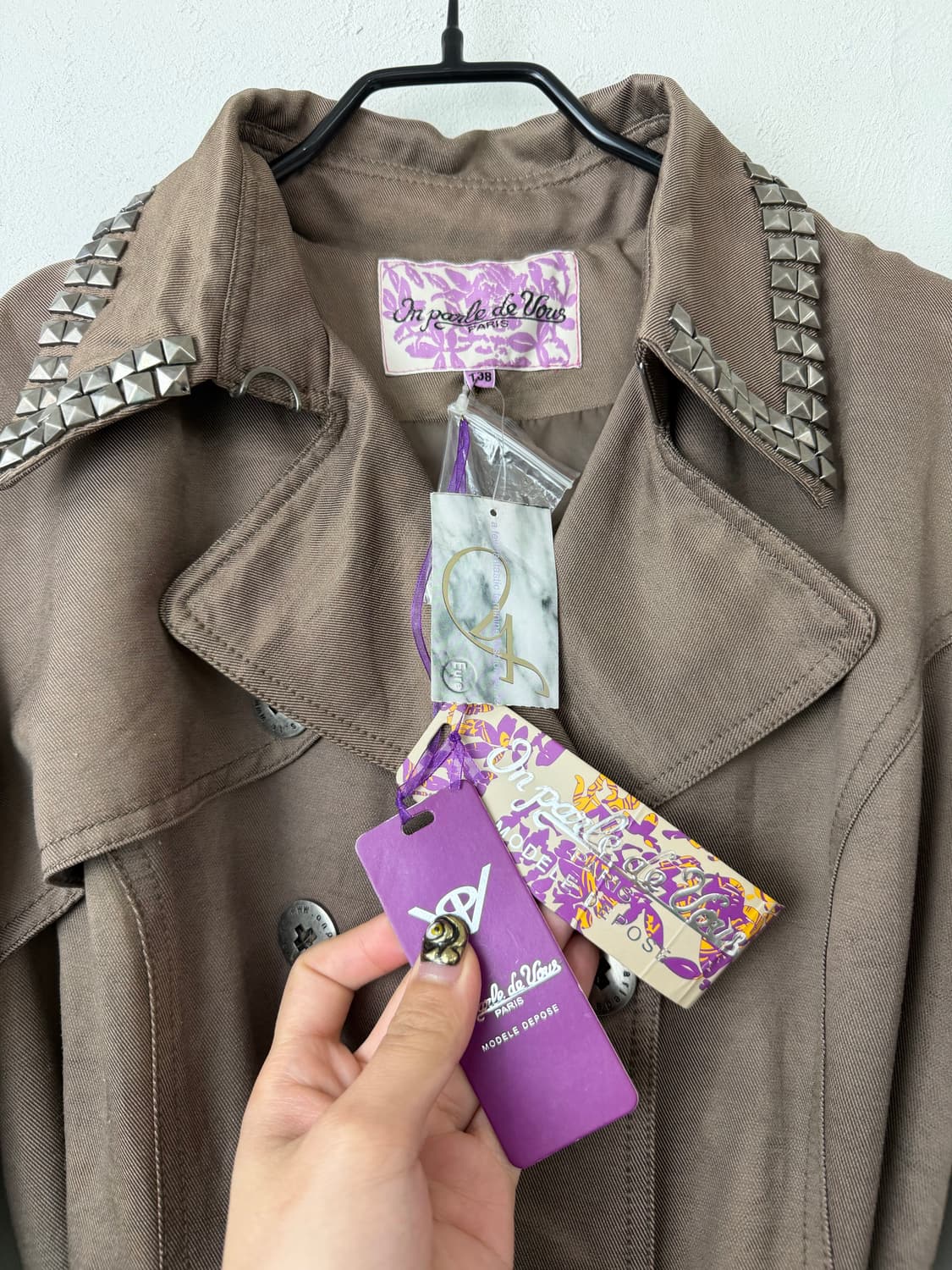 On Parle de Vous PARIS 코티드 트렌치 코트 상품이미지4