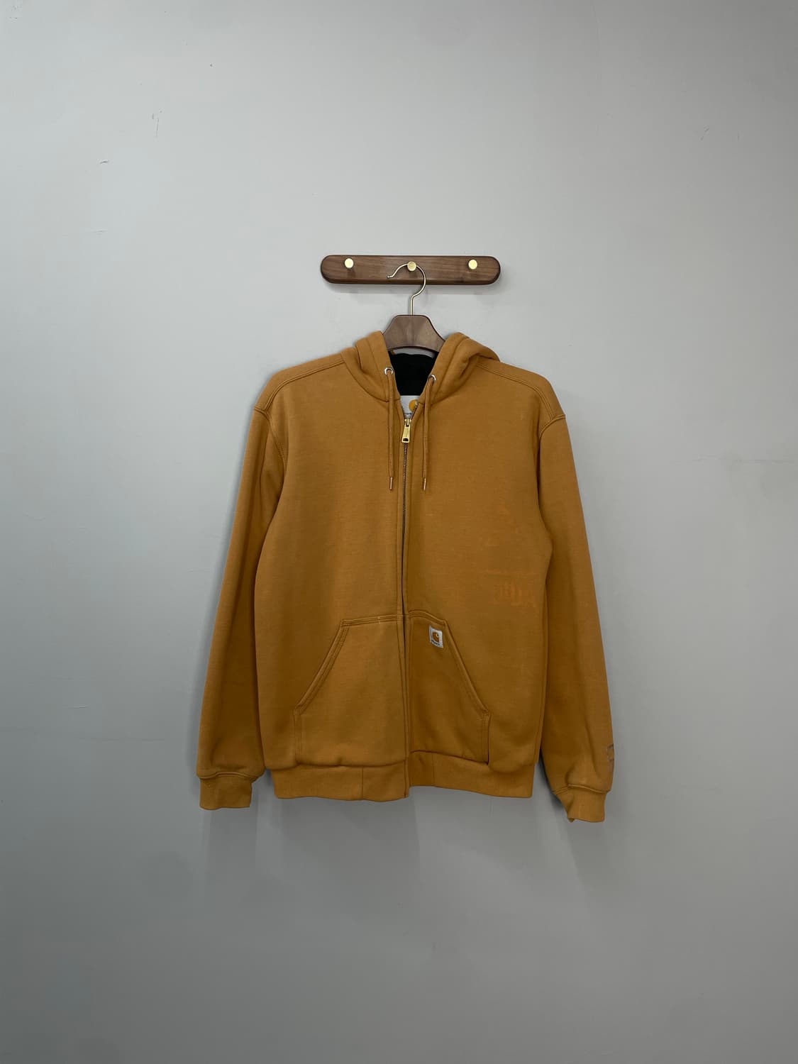 칼하트 브라운 포켓로고 후드집업 H1450 상품이미지2