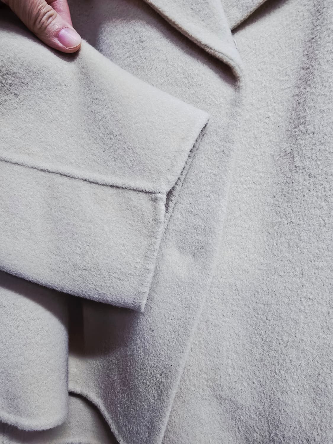 zooc 쥬크 베이지색 하프 코트 캐시미어 상품이미지4