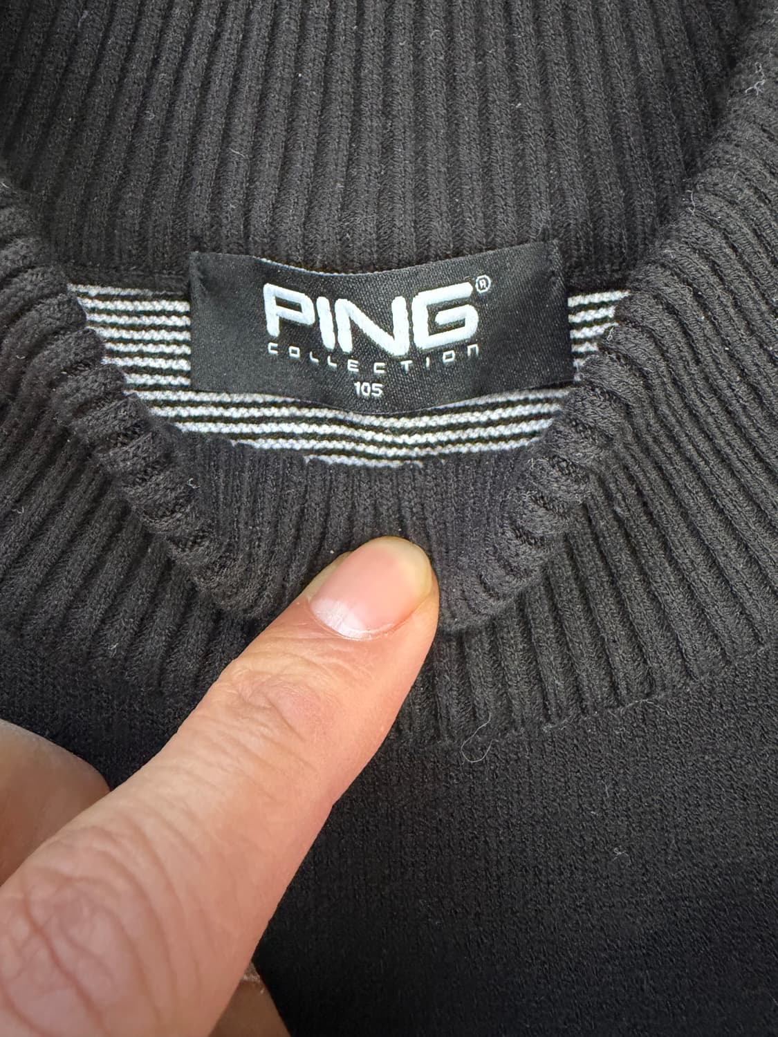 새제품) PING 핑 골프 남성 배색 니트 스웨터 105 상품이미지6