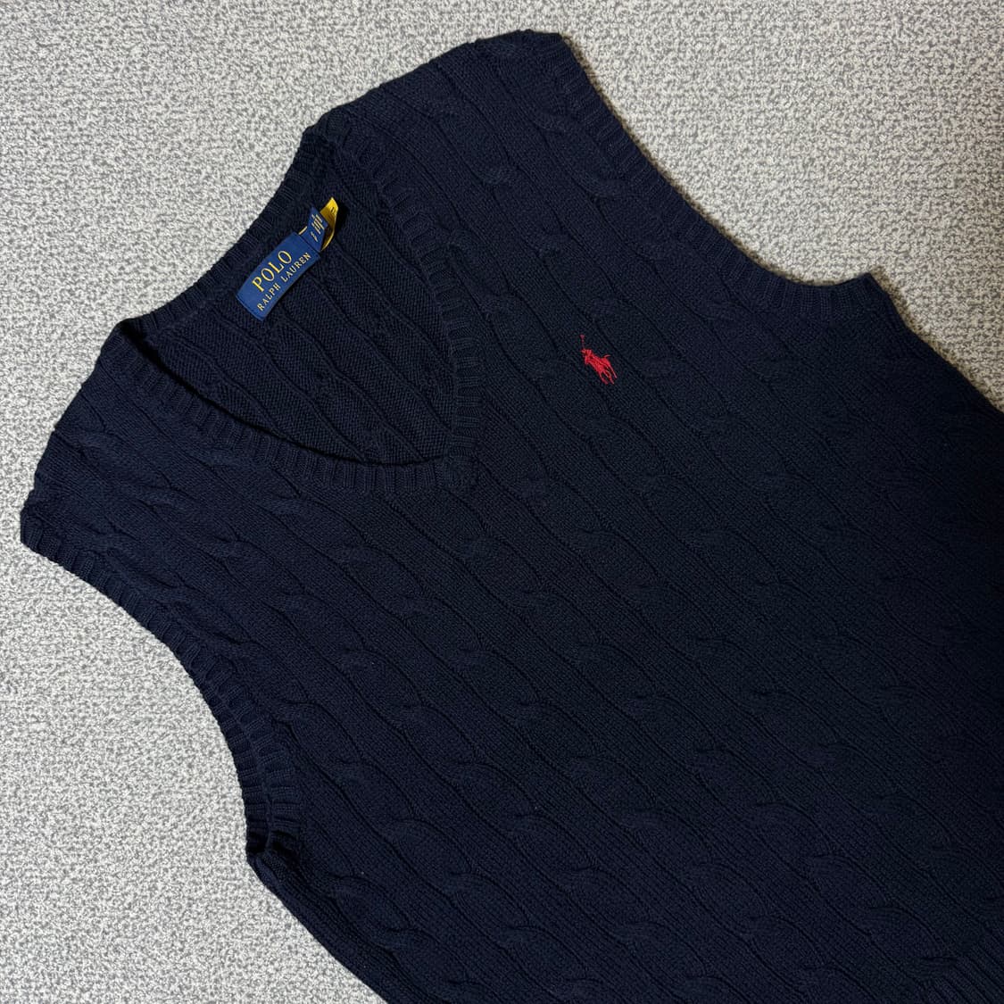 [정품 QR] 폴로 랄프로렌 꽈배기 니트 조끼 상품이미지3