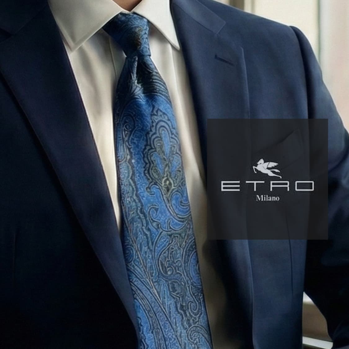에트로 실크 블루 페이즐리 넥타이 9.6cm A등급 A19485
 상품이미지1