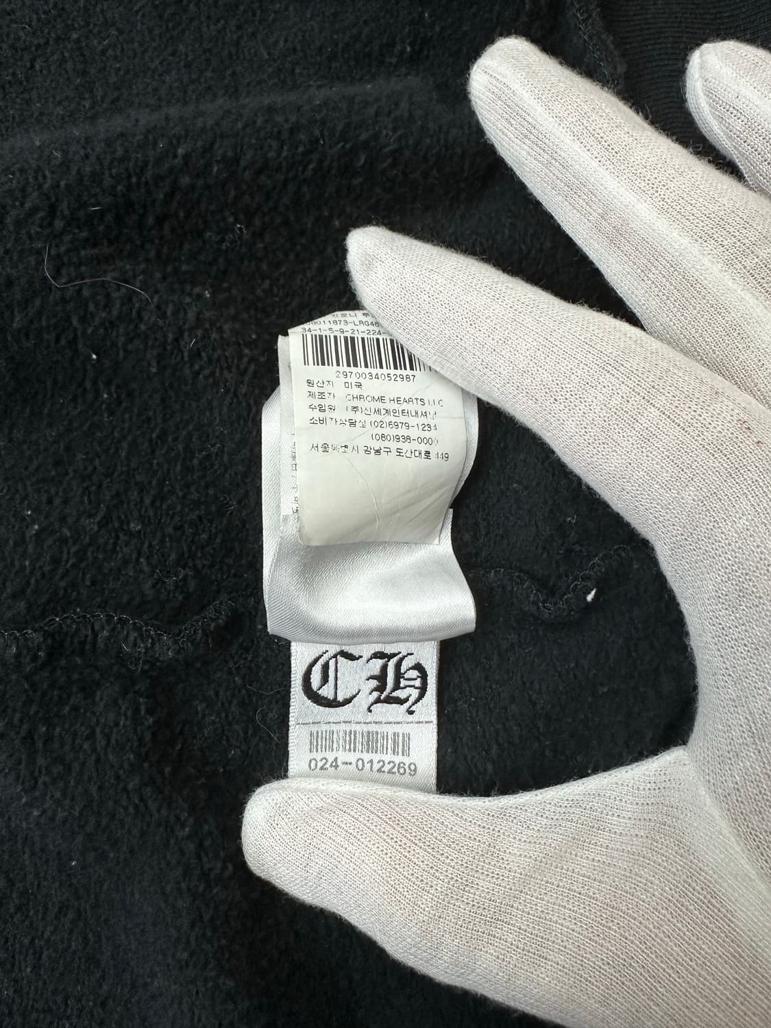 [XXL] 백화점판 정품 크롬하츠 홀스슈 플로랄 플리스 집업 후드 블랙 상품이미지10