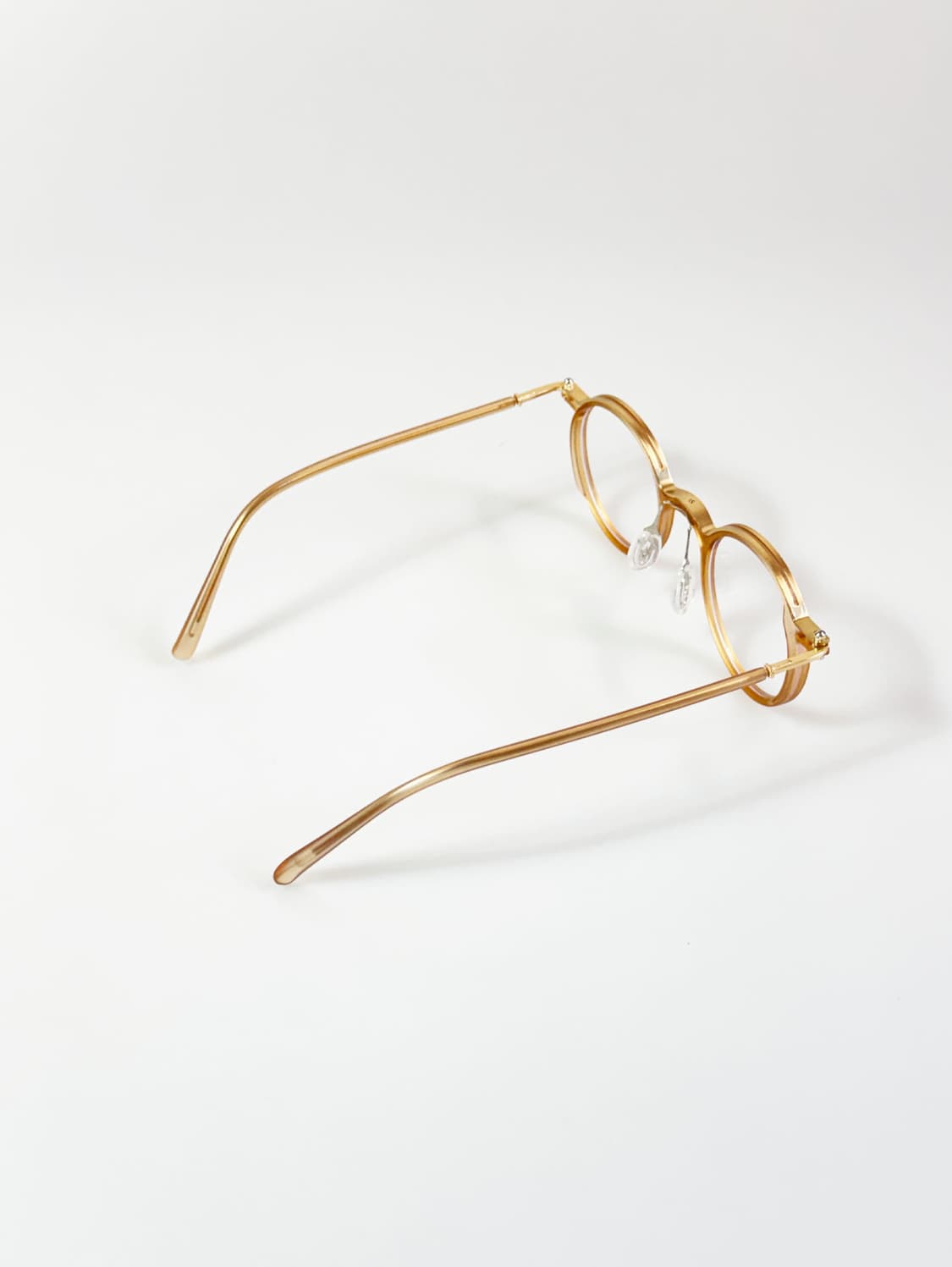 클래식 브라운 라운드 콤보 프레임 빈티지 안경 상품이미지4