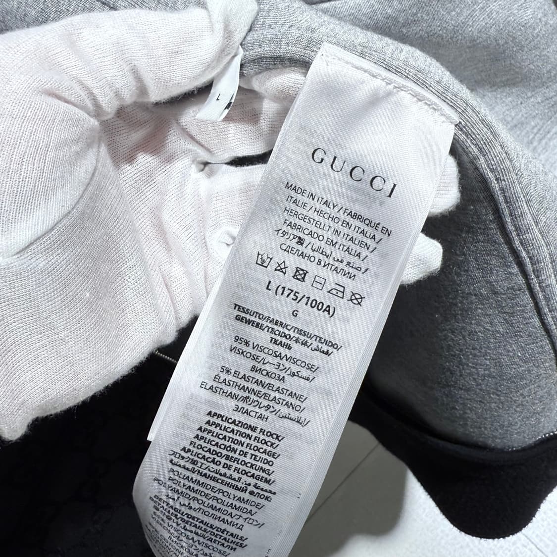 (25FW/L) / 구찌 GG 프린트 더블 저지 신상 후드집업  /미사용 상품이미지8