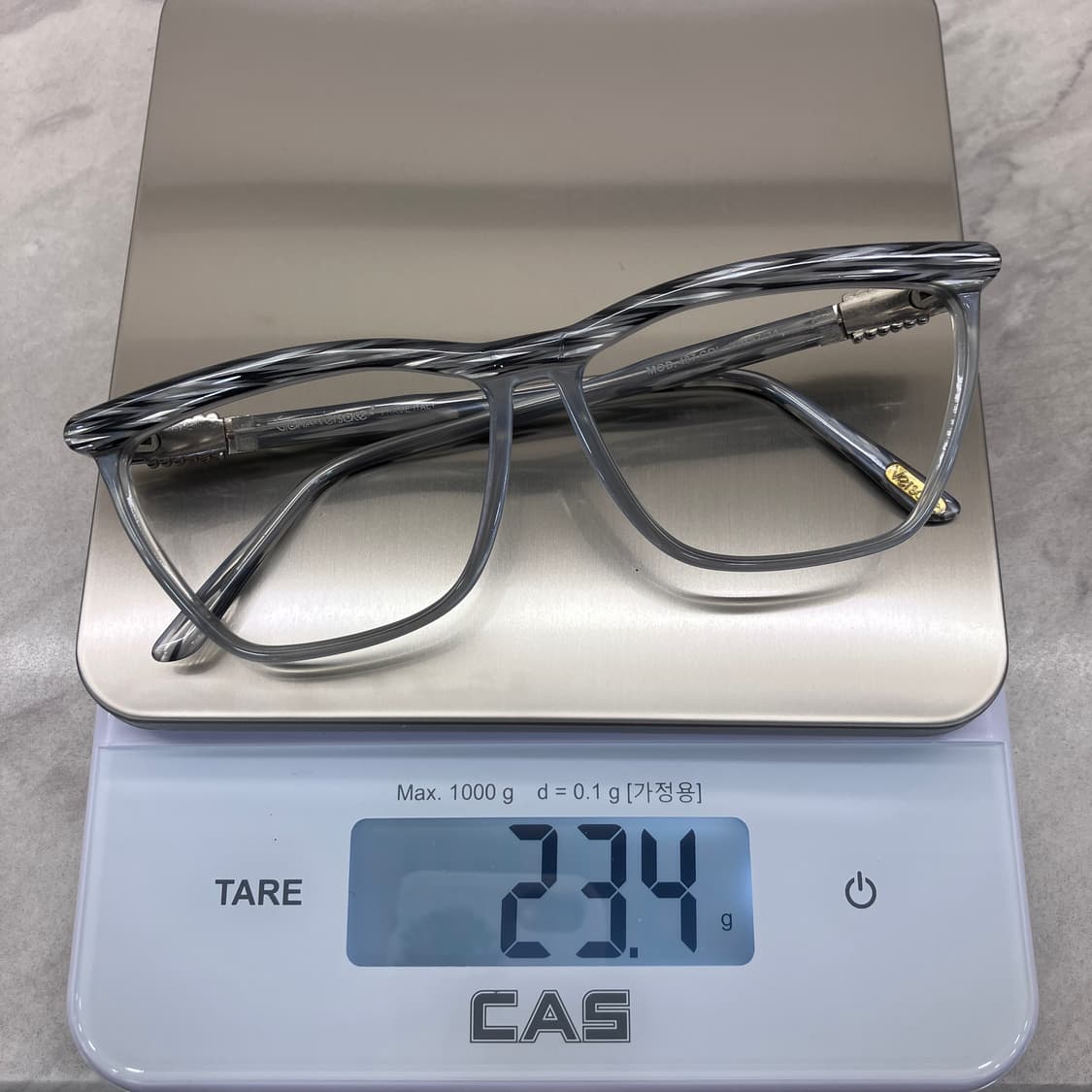 C04 베르사체 VERSACE 지브라 그레이 스퀘어 뿔테 안경 상품이미지9