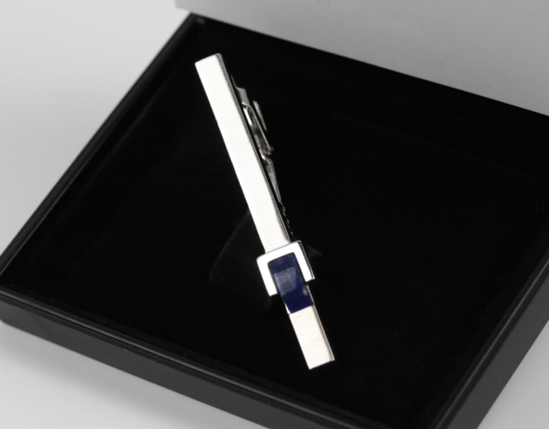 랑방 A-등급 6cm 천연 라피스 원석 명품 넥타이핀 빈티지 상품이미지1