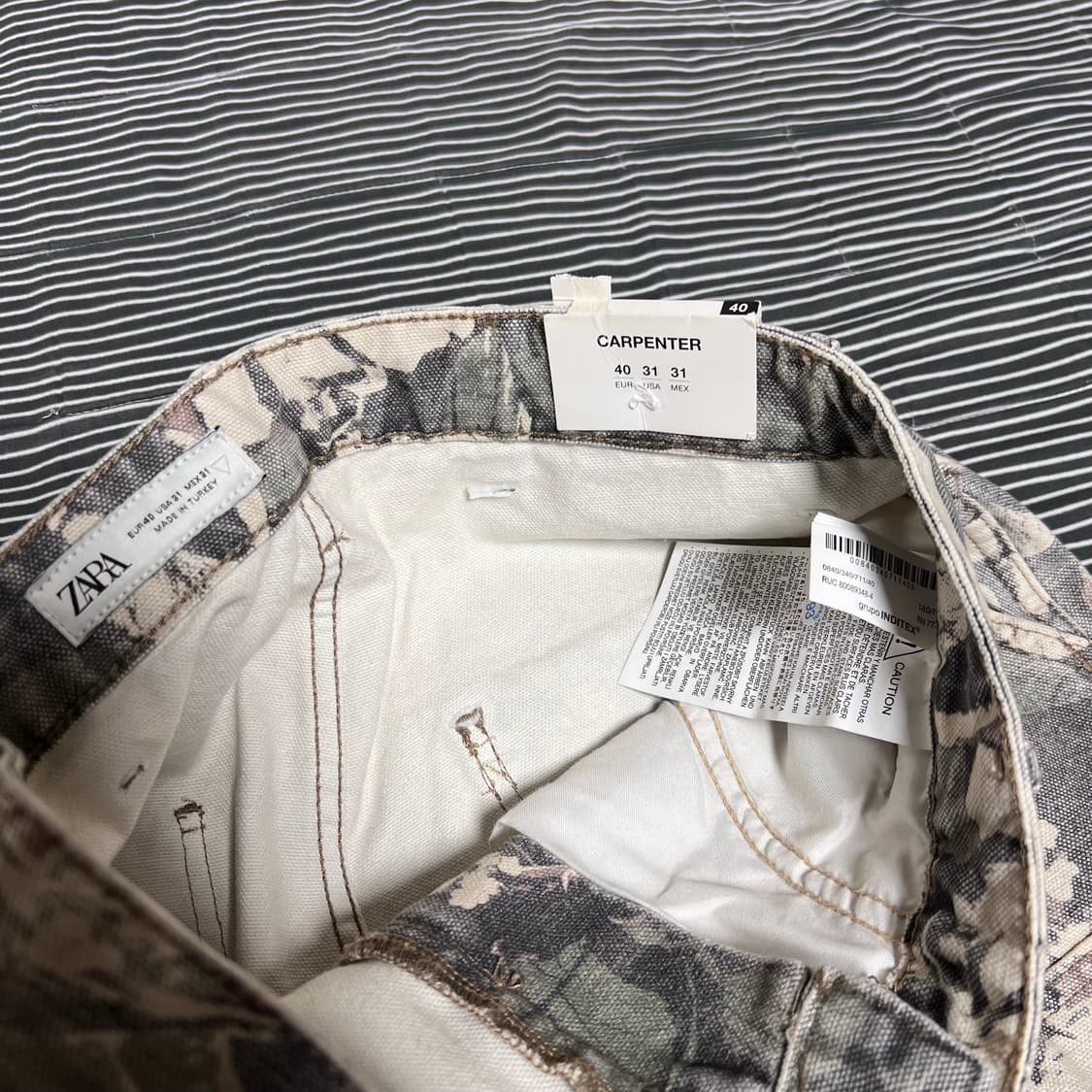 자라 트리카모 더블니 카펜터 팬츠 31 (새상품) 상품이미지8
