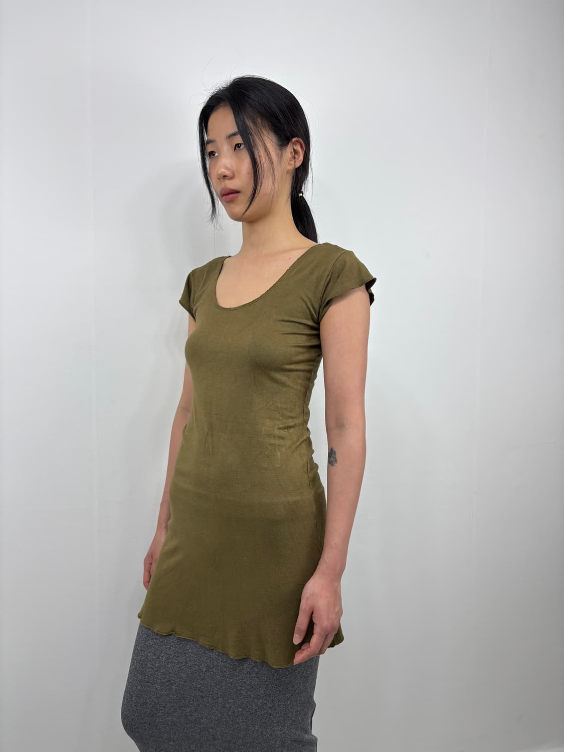 FLARED TEE OLIVE GREEN 상품이미지6