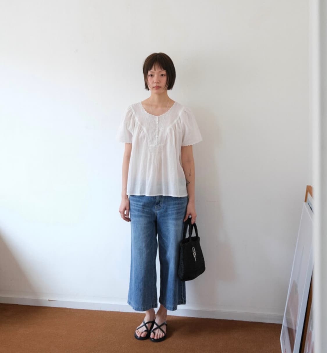 더버터크림 sloco 버뮤다 데님팬츠 7부 상품이미지1